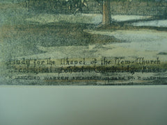 Study for the Chapel of the New-Chapel Theological School , Cambridge, MA, 1899, H. Langford Warren