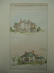 House for E. Storey Smith, Esq and the House for W. I. Bowditch, Esq, Brookline, MA, 1890, Harry M. Jones