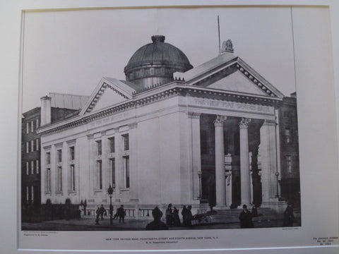 New York Savings Bank, Fourteenth Street & Eighth Avenue , New York, NY, 1901, R.H. Robertson