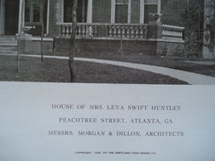 House of Mrs. Lena Swift Huntley on Peachtree Street , Atlanta, GA, 1909, Morgan & Dillon