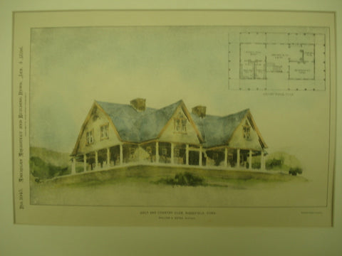 Golf and Country Club , Ridgefield, CT, 1896, William A. Bates