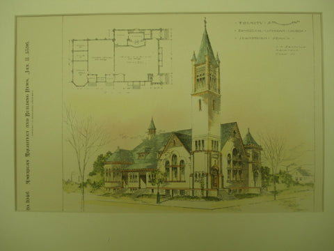 Trinity Evangelical Lutheran Church , Johnstown, PA, 1896, J. A. Dempwolf