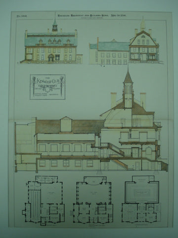 Kenwood Club , Chicago, IL, 1896, Patton & Fisher, Charles S. Frost
