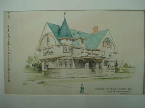 Residence for Frank G. Ranney, Rochester, NY, 1891, Block and Barnes