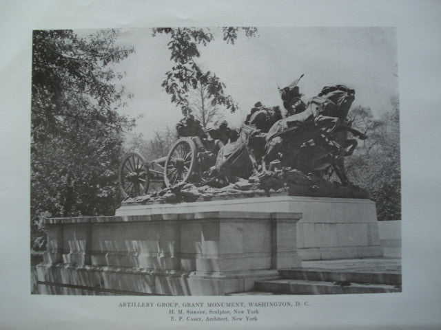 Artillery Group of the Grant Monument, Washington, DC, 1914, E.P. Casey & H.M. Shrady, Sculptor