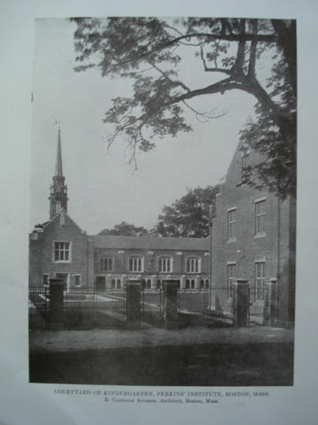 Courtyard of Kindergarten, Perkins' Institute, Boston, MA, 1914, R. Clipston Sturgis