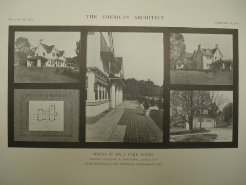 House of Mr. I. Park Moore , Pittsburgh, PA, 1915, Heacock & Hokanson