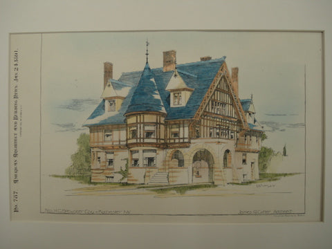 Residence of H. C. Brewster, Rochester, NY, 1891, James G. Cutler