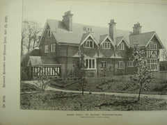 Garden Front of St. Keverne, Harrow-on-the-Hill, London, England, UK, 1895, Arnold Mitchell