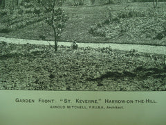 Garden Front of St. Keverne, Harrow-on-the-Hill, London, England, UK, 1895, Arnold Mitchell