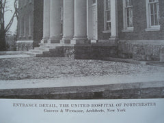 Entrance Detail of the United Hospital of Portchester, Portchester, NY, 1914, Griffin & Wynkoop