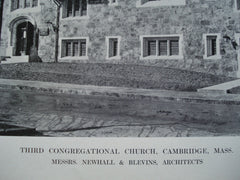 Third Congregational Church , Cambridge, MA, 1912, Messrs. Newhall & Blevins