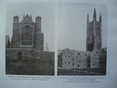 Proctor Hall, Quadrangle and Cleveland Tower at Princeton University, Princeton, NJ, 1914, Cram, Goodhue & Ferguson