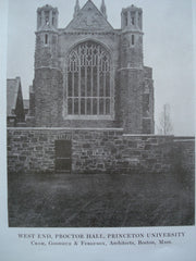 Proctor Hall, Quadrangle and Cleveland Tower at Princeton University, Princeton, NJ, 1914, Cram, Goodhue & Ferguson