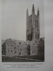 Proctor Hall, Quadrangle and Cleveland Tower at Princeton University, Princeton, NJ, 1914, Cram, Goodhue & Ferguson