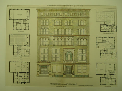 Proposed Building for the Y. W. C. A., Brooklyn, NY, 1891, Stephenson and Greene