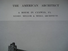 A House, Cynwyd, PA, 1912, Messrs. Mellor & Meigs