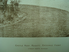Front Entrance of Castle Keep , Reigate, Surrey, England, UK, 1898, Ernest Runtz