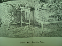 Drawing Room of Crewe Hall , Crewe Green, Cheshire, England, UK, 1899, Unknown