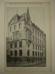 Club-House of the German Society of Civil Engineers , Berlin, Prussia, EUR, 1899, Reimer & Korte