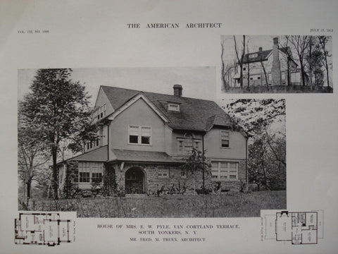 House of Mrs. E.W. Pyle, Van Cortland Terrace, South Yonkers, NY, 1912, Mr. Fred M. Truex