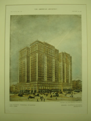 Hudson Terminal Buildings , New York, NY, 1910, Messrs. Clinton & Russell