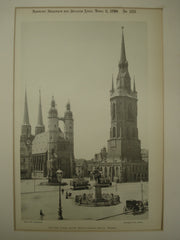 Red Tower and St. Mary's Church , Halle, Prussia, EUR, 1899, Unknown