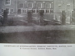 Courtyard of Kindergarten, Perkins' Institute, Boston, MA, 1914, R. Clipston Sturgis