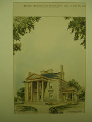 Residence for W. M. Warnock, Esq. , Edwardsville, IL, 1896, F. C. Bonsack