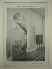 Hall in the House of Marshall J. Dodge, Esq. at No. 37 E. 68th Street , New York, NY, 1915, Delano & Aldrich