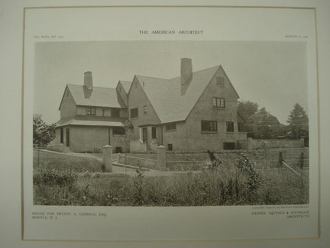 House of Ernest A. Gibbons, Esq., Bogota, NJ, 1909, Messrs. Squires & Wynkoop