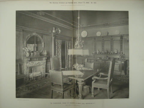 Dining-Room in the House of Frederic B. Pratt, Esq., Brooklyn, NY, 1898, Babb, Cook & Willard