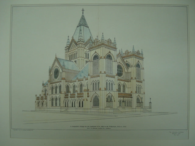 Competitive Design for the Cathedral of St. John in the Wilderness , Denver, CO, 1904, F. E. Edbrooke