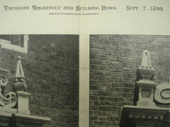 Hopkinson and Craig Doorways at the University of Pennsylvania Dormitory , Philadelphia, PA, 1899, Cope & Stewardson