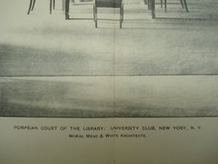 Pompeian Court of the Library at the University Club , New York, NY, 1899, McKim, Mead & White