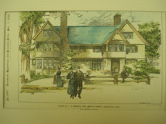 House of C. S. Roberts, Cambridge, MA, 1896, W. G. Rantoul