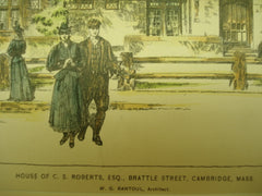 House of C. S. Roberts, Cambridge, MA, 1896, W. G. Rantoul