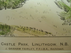 Castle Park , Linlithgow, Scotland, UK, 1896, J. Graham Fairley