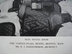 Main Dining Room in the Copley-Plaza Hotel , Boston, MA, 1912, Mr. H.J. Hardenbergh