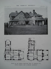 House of Ira Jewell Williams, Esq., St. Martin's, PA, 1912, Messrs. Duhring, Okie & Ziegler