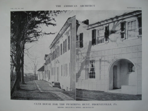 Club House for the Pickering Hunt , Phoenixville, PA, 1912, Messrs. Mellor & Meigs