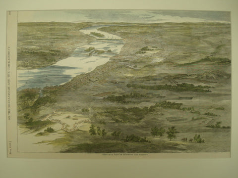 Scene of the Bird's-Eye View of Richmond, Virginia and Vicinity , Richmond, VA, 1862, n/a