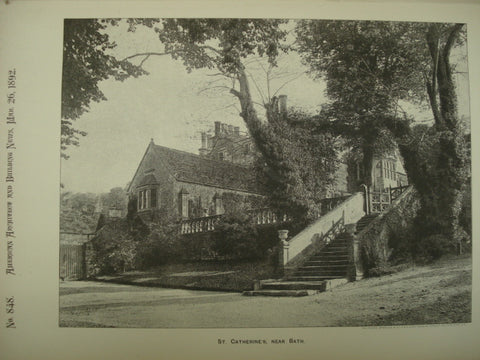St. Catherine's , Bath, Somerset, England, UK, 1892, Unknown