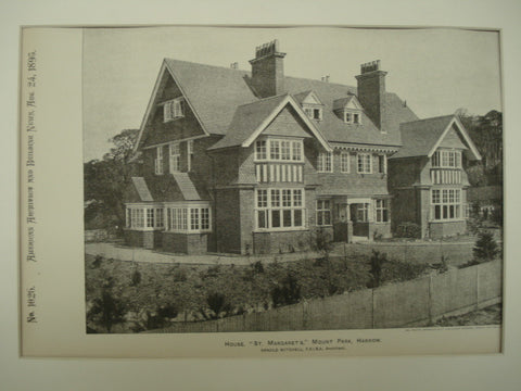 St. Margaret's House on Mount Park Avenue , Harrow, London, England, UK, 1895, Arnold Mitchell