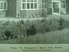 St. Margaret's House on Mount Park Avenue , Harrow, London, England, UK, 1895, Arnold Mitchell