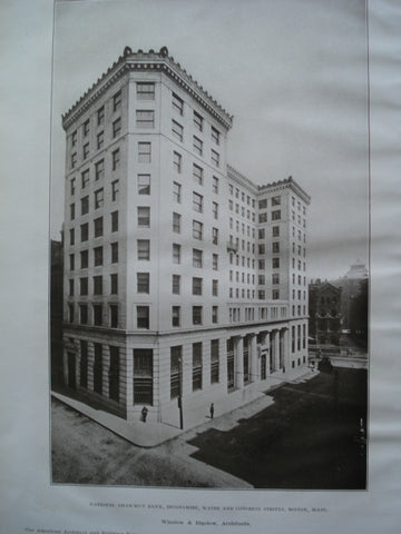 National Shawmut Bank, Devonshire, Water and Congress Streets , Boston, MA, 1907, Winslow & Bigelow