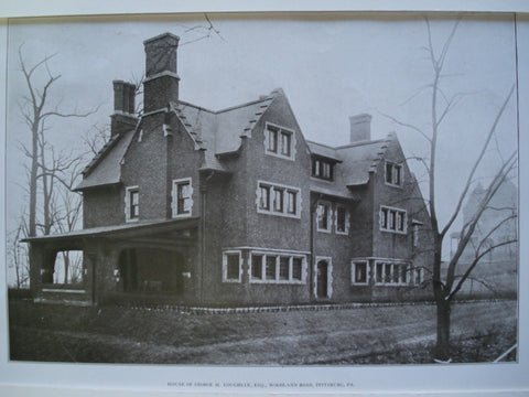 House of George M. Loughlin, Esq., Woodland Road , Pittsburgh, PA, 1907, McClure & Spahr