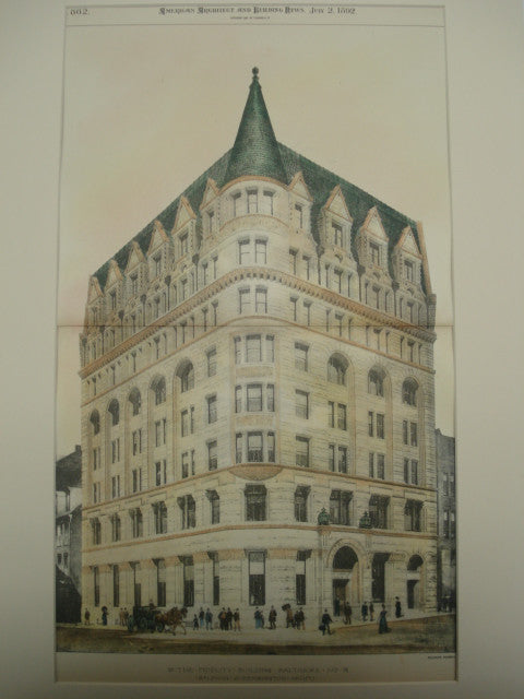 Fidelity Building, Baltimore, MD, 1892, Baldwin & Pennington