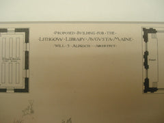 Proposed Building for the Lithgow Library , Augusta, ME, 1893, Will S. Aldrich