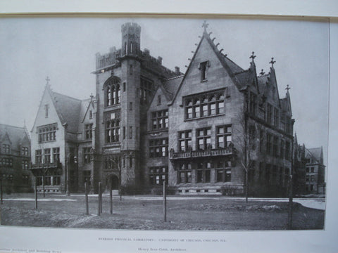Ryerson Physical Laboratory: Chicago University , Chicago, IL, 1907, Henry Ives Cobb